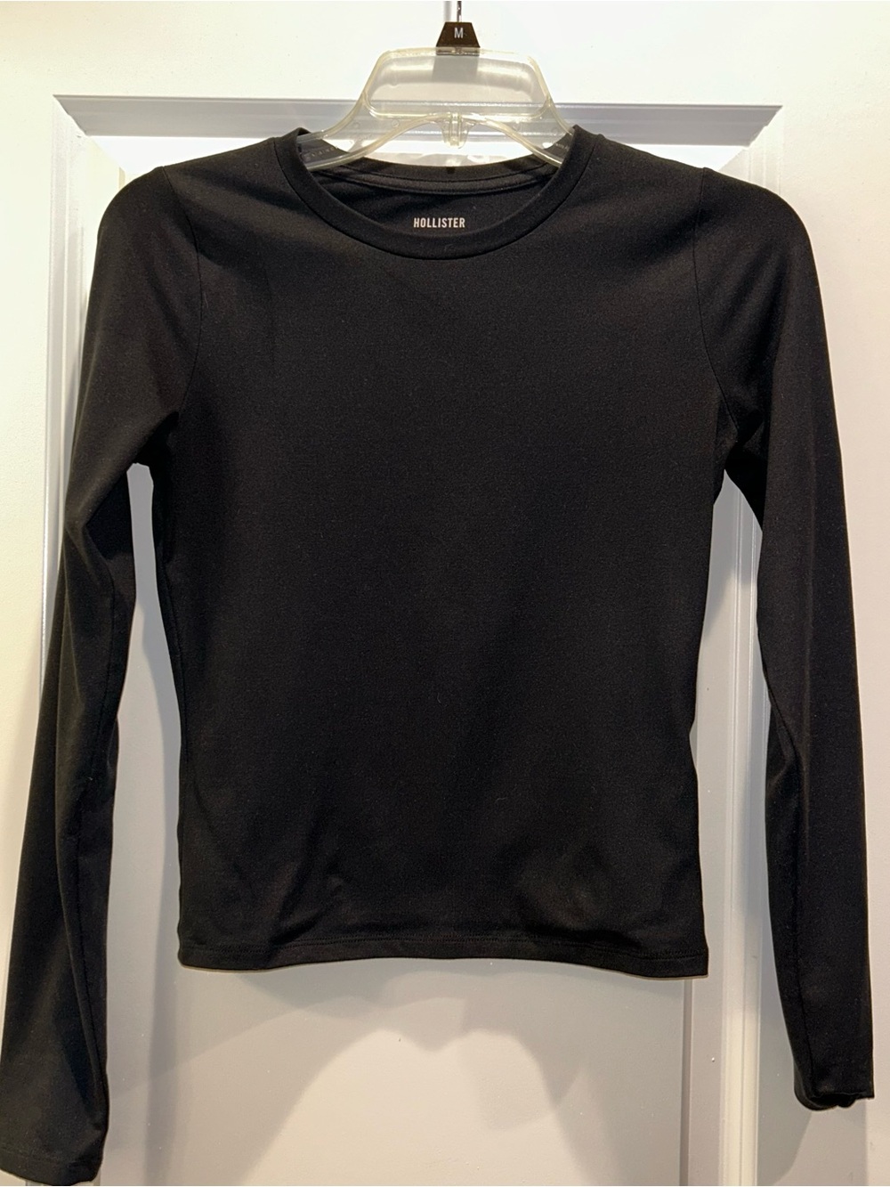 Hollister Black Long Sleeve Crewneck Top
